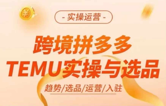 跨境拼多多TEMU实操与选品，多多temu跨境选品运营实操-木木创业基地项目网