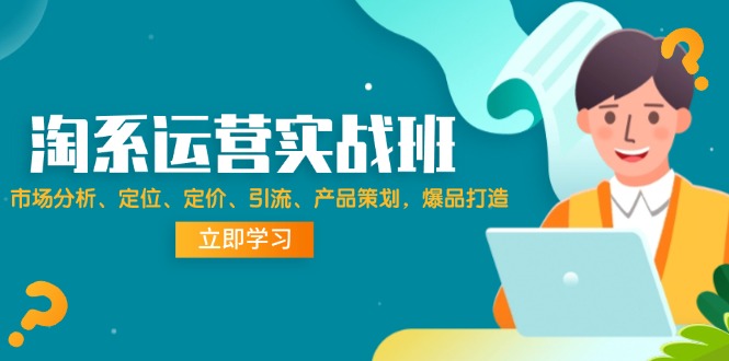 （12186期）淘系运营实战班：市场分析、定位、定价、引流、产品策划，爆品打造-木木创业基地项目网