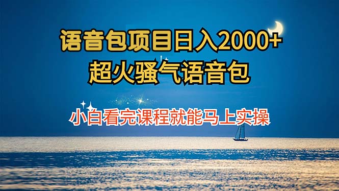 （12734期）语音包项目 日入2000+ 超火骚气语音包小白看完课程就能马上实操-木木创业基地项目网