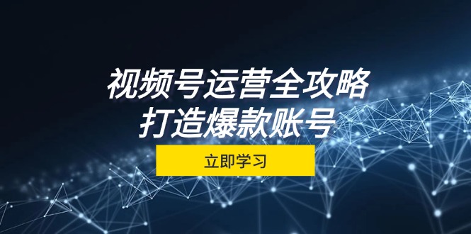 视频号运营全攻略，从定位到成交一站式学习，视频号核心秘诀，打造爆款账号-木木创业基地项目网