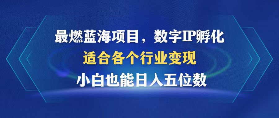 （12941期）最燃蓝海项目  数字IP孵化  适合各个行业变现  小白也能日入5位数-木木创业基地项目网