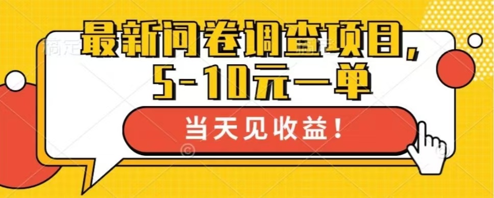 （13167期）最新问卷调查项目，单日零撸100＋-木木创业基地项目网