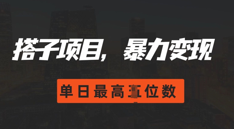 2024搭子玩法，0门槛，暴力变现，单日最高破四位数-木木创业基地项目网