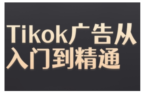 Tiktok Ads实操教程，Tiktok广告从入门到精通-木木创业基地项目网