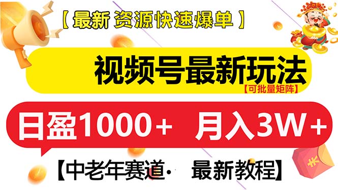 （13530期）视频号最新玩法 中老年赛道 月入3W+-木木创业基地项目网