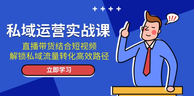 （13587期）私域运营实战课：直播带货结合短视频，解锁私域流量转化高效路径-木木创业基地项目网