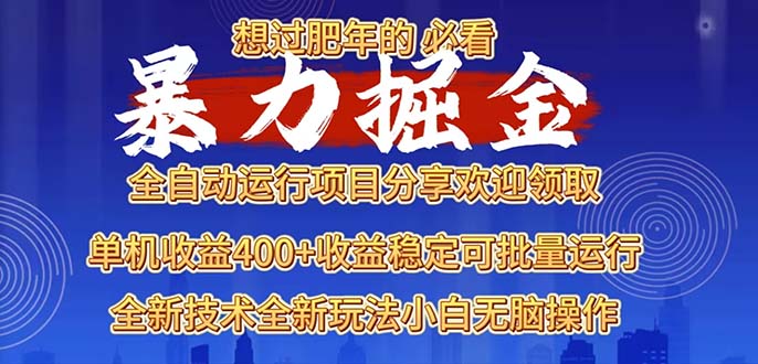 （13675期）2025暴力掘金项目，想过肥年必看！-木木创业基地项目网