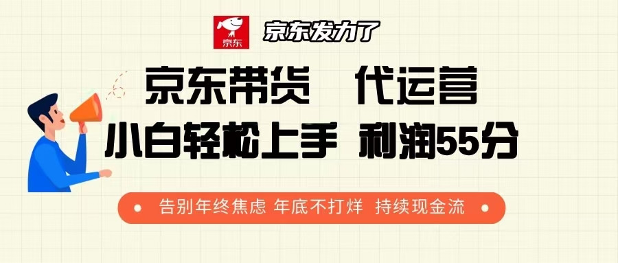 （13833期）京东带货 代运营 利润55分 告别年终焦虑 年底不打烊 持续现金流-木木创业基地项目网