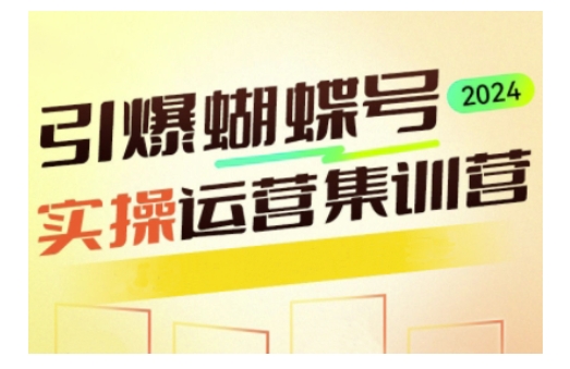 引爆蝴蝶号实操运营，助力你深度掌握蝴蝶号运营，实现高效实操，开启流量变现之路-木木创业基地项目网