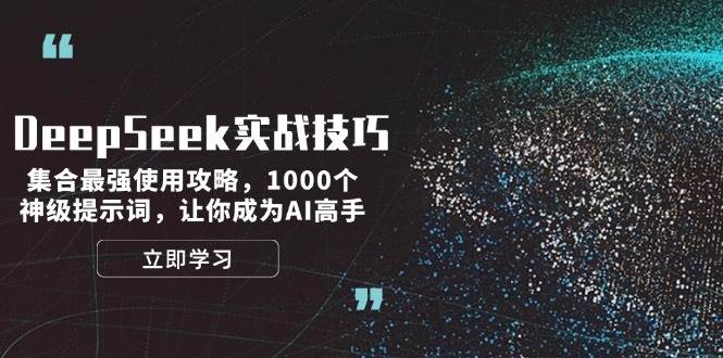 DeepSeek实战技巧：集合最强使用攻略，1000个神级提示词，让你成为AI高手-木木创业基地项目网