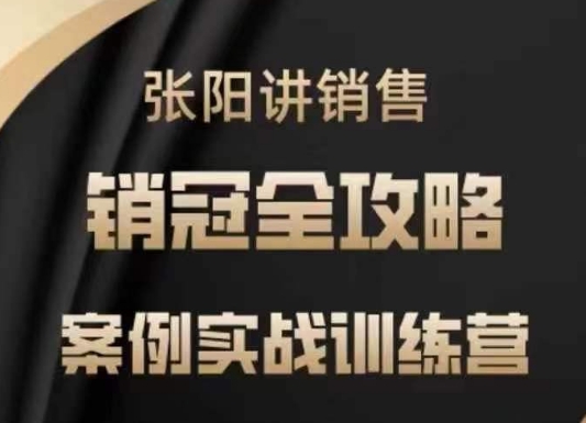 张阳讲销售实战训练营，​案例实战训练，销冠全攻略-木木创业基地项目网