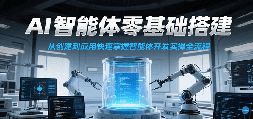 AI智能体零基础搭建实操课，从创建到应用快速掌握智能体开发全流程！-木木创业基地项目网