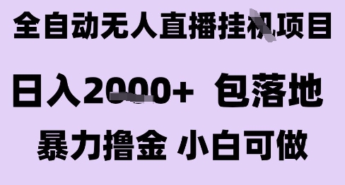 最新全自动抖音无人直播挂G项目，日入2k+ 包落地暴力撸金，小白可做-木木创业基地项目网