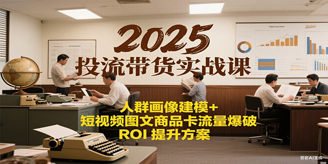 2025投流带货实战课：人群画像建模+短视频图文商品卡流量爆破ROI提升方案-木木创业基地项目网