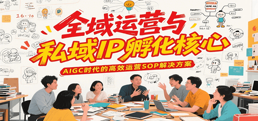 全域运营与私域IP孵化核心，AIGC时代的高效运营SOP解决方案-木木创业基地项目网