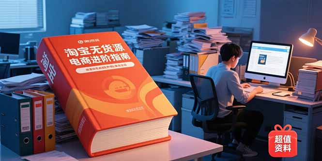 （15317期）淘宝无货源电商进阶指南，包含新人课、进阶课，配套资料，蓝海选品等-木木创业基地项目网
